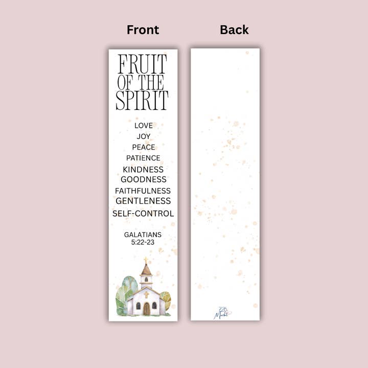 Fruit de l'Esprit - Marque-page chrétien pour la vente par 726 Market