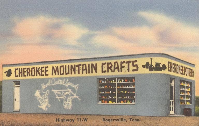 Found Image Press - Wholesale Art Print - Art Print RS-383 Cherokee Moutain Crafts0