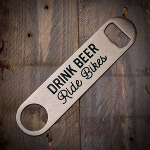Drink Beer Ride Bikes Bike Bottle Opener (On Header Card) for wholesale by EllieBeanPrints