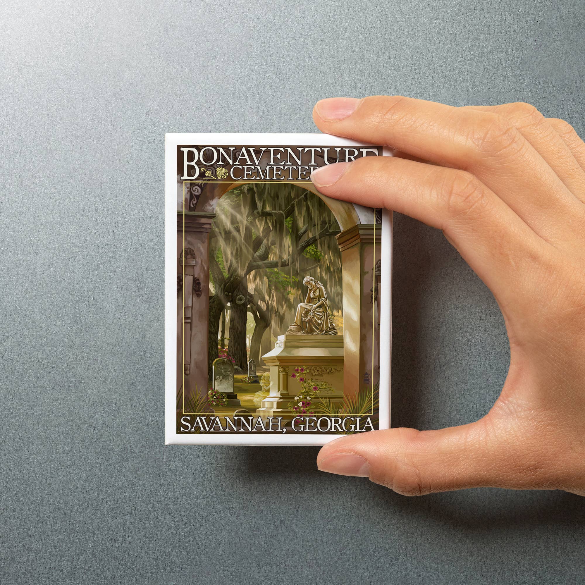 Lantern Press – wholesale Magnet – MAGNET Savannah, Georgia, Bonaventure Cemetery5