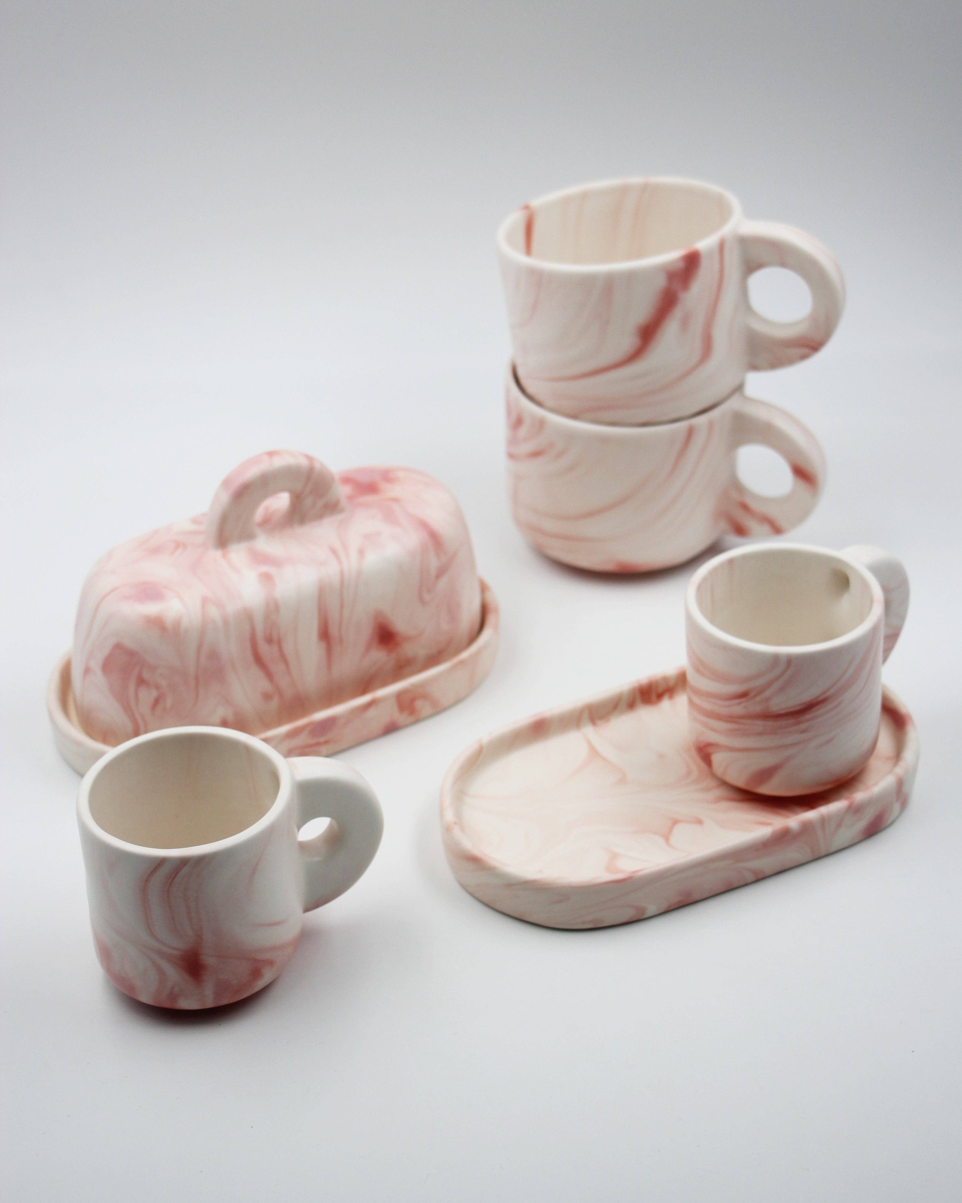 Pó de Barro - Wholesale Coffee Mug - Jumbo Mug Marble Pink2