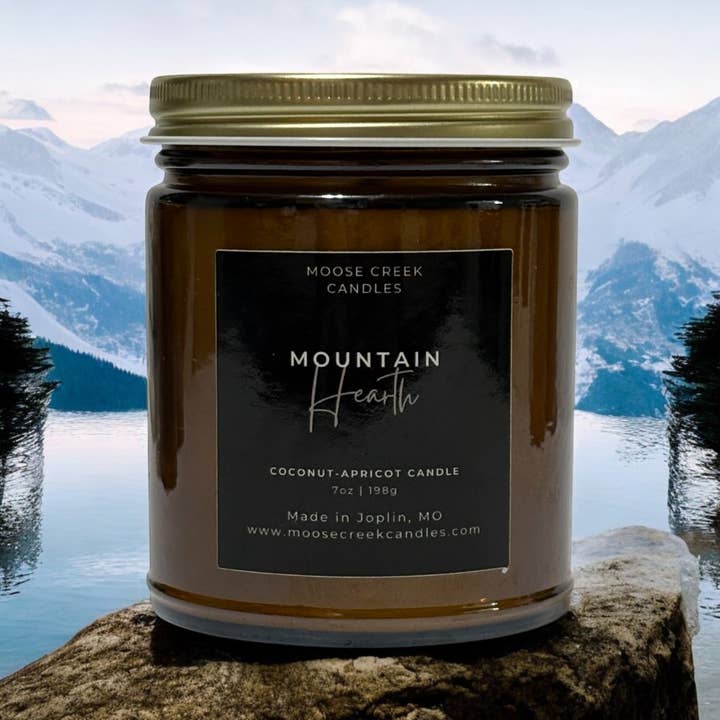 Hogar de Montaña | Vela en Tarro Ámbar para venta al por mayor de Moose Creek Candles