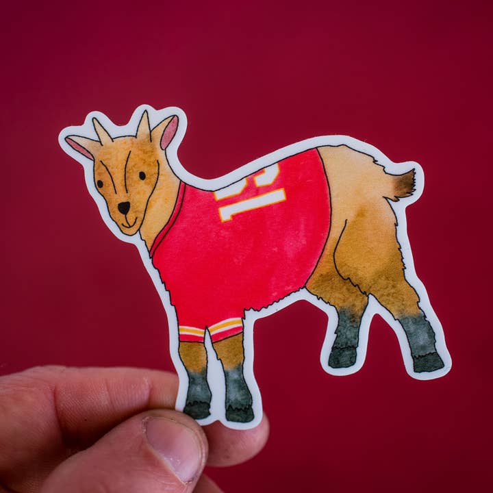 KC Football Stickers - 15 Goat Waterproof Vinyl Sticker for wholesale by Stellar Gifts & Goods Wholesale