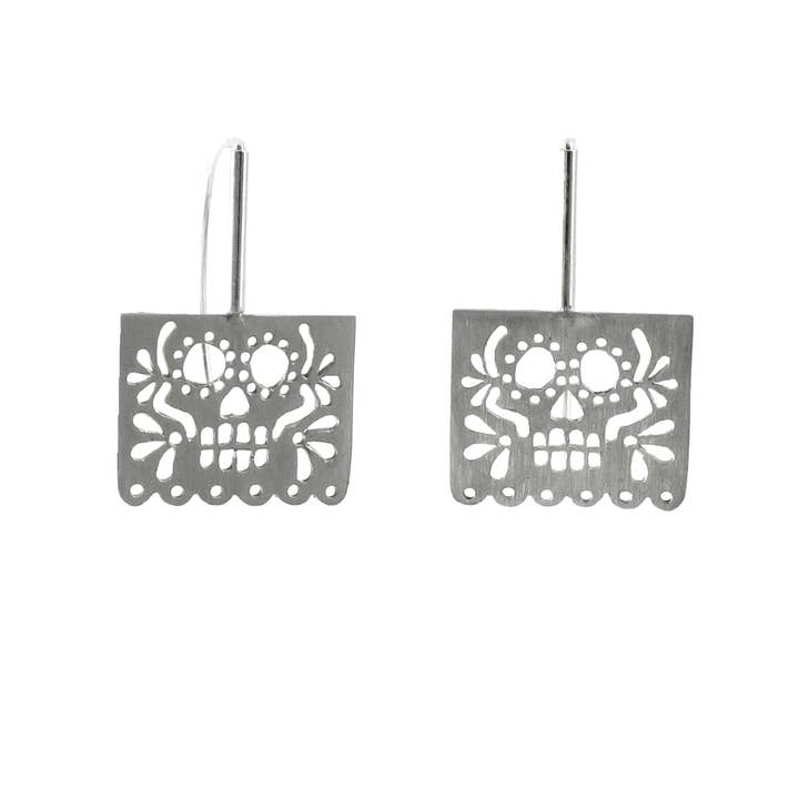 Papel Picado Sugar Skull Calavera Øreringe for engroshandel hos Kalai Jewelry