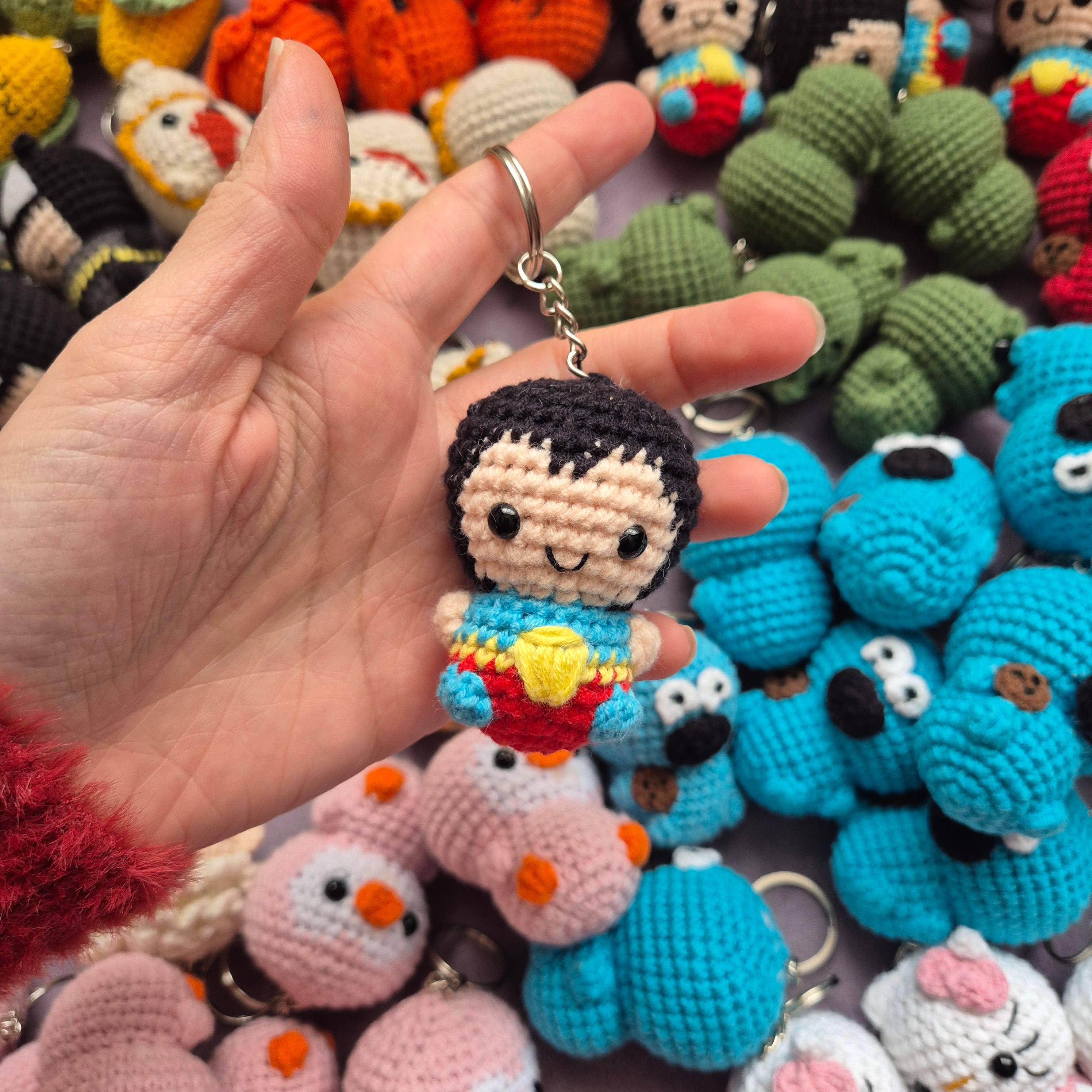 despinacrafting – Porta-chaves - Unissexo por atacado – Chaveiro Amigurumi de Crochê em tamanho de dedo, Brinquedo de Pelúcia2