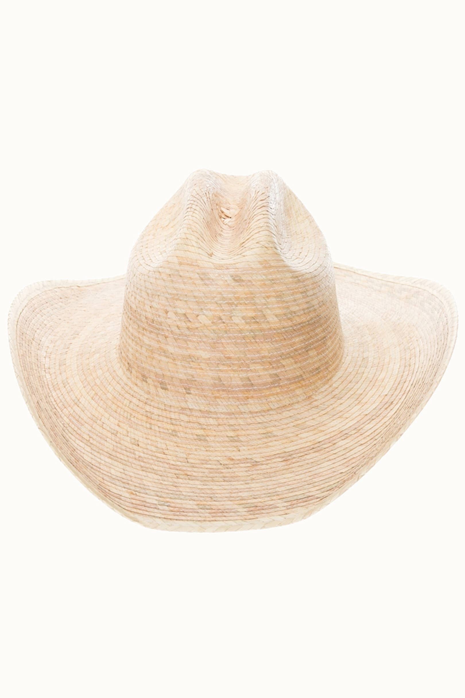 Olive & Pique - Vente Chapeau de paille – femme - Chapeau de cowboy occidental en feuille de palmier fait à la main, UPF 50+, élastique OSFM6