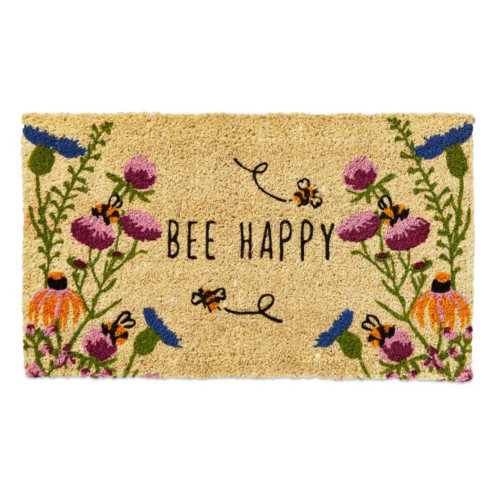 Bee Happy Wildflower Coir Mat Multi Everyday for wholesale by tag