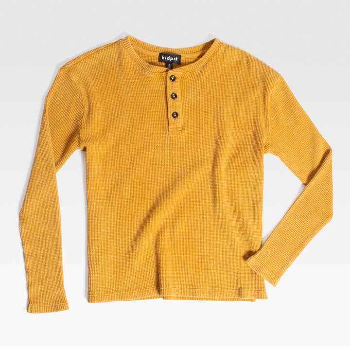 Termisk tvättad Henley för wholesale av Kidpik