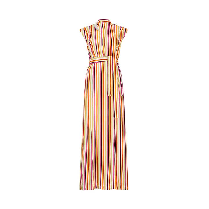Striped Panel Maxi Dress for wholesale by Lonai