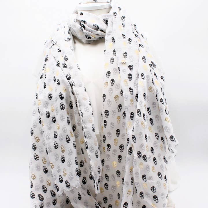 Reference Mode - Wholesale Scarf - Women's - Skull pattern scarf1