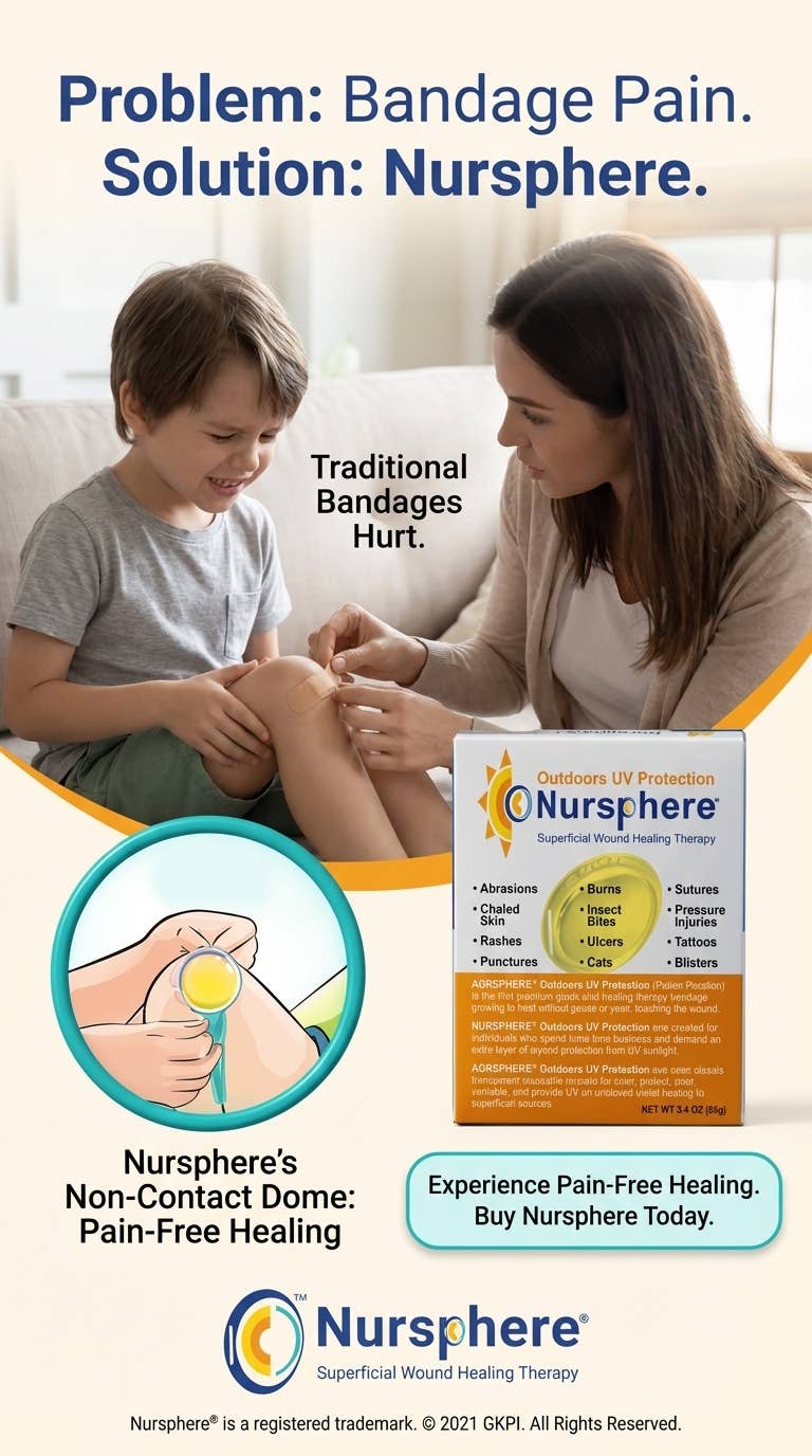 Nursphere Original Dome Bandages - Wholesale Bandaids/Bandages - Nursphere® Original Outdoors UV DB ™/Wound Tracker™ App3