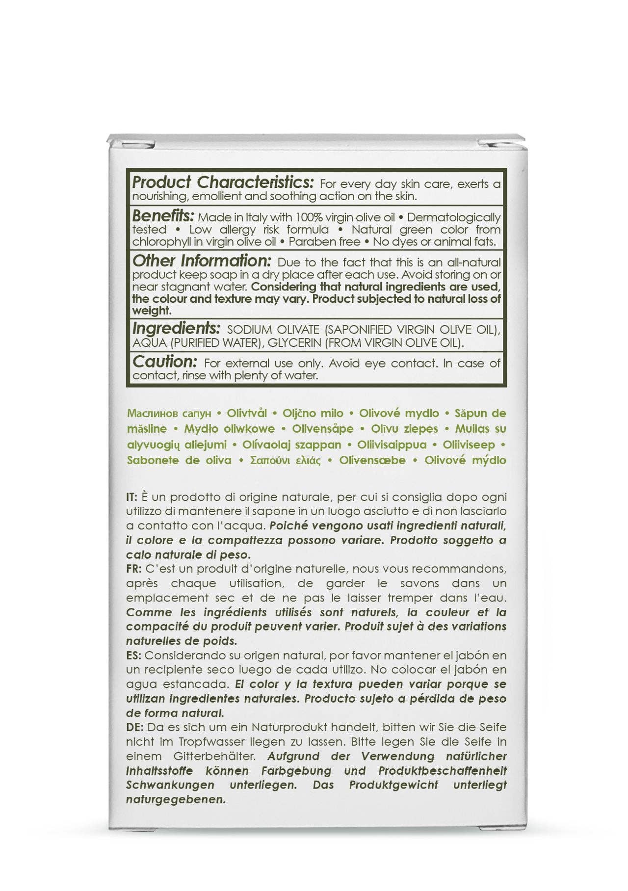 Olivella - Wholesale Bar Soap - Olivella Fragrance Free Bar Soap 3.52 Oz1