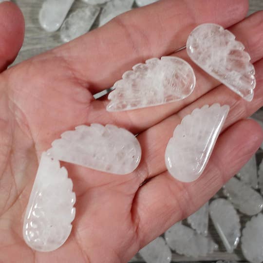 Keystone Crystals - Wholesale Spiritual Stone/Crystal - Gemstone Angel Wing Beads for Jewelry Making and Crafts