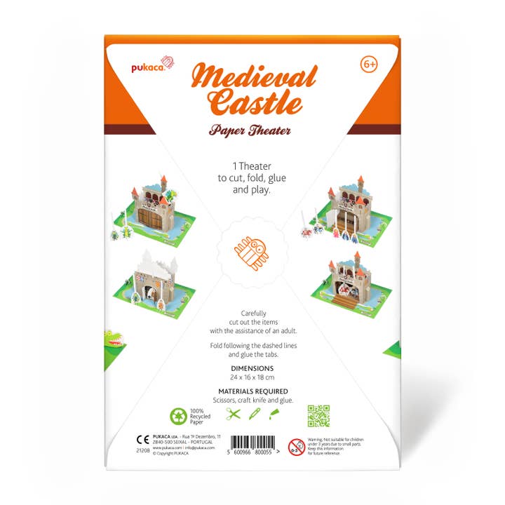 pukaca - Wholesale DIY Craft Kit - Kids - Medieval Castle Paper Theater
