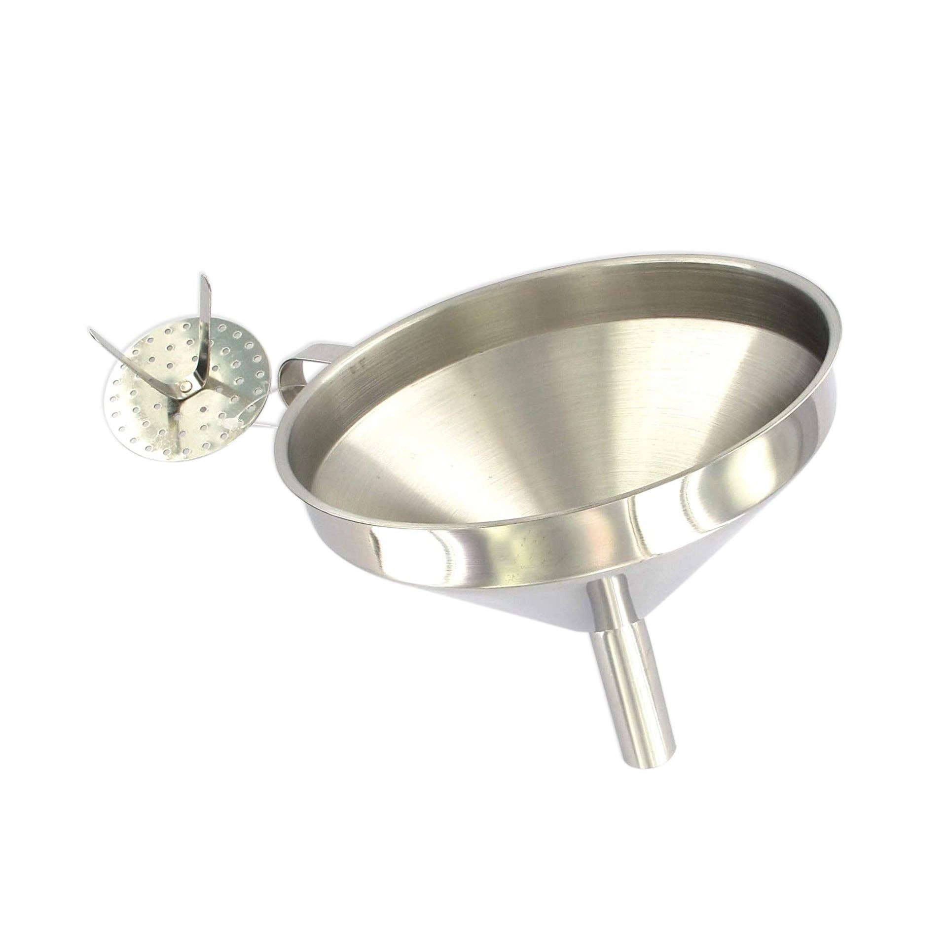 Fackelmann - Vente Fouet - Entonnoir de cuisine inox avec grille Fackelmann1