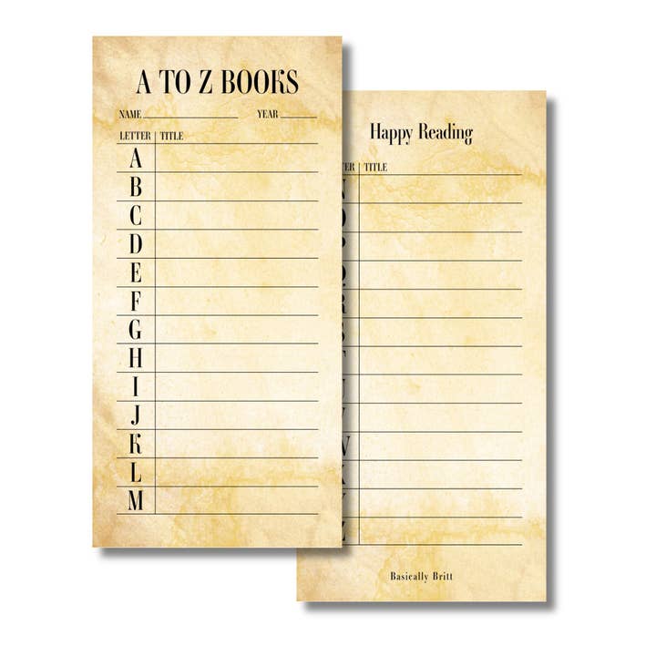 A til Z Bogtitler Bogmærke - Følg din læsning for engroshandel hos Basically Britt