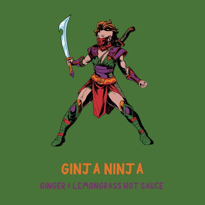 Keating and Co Condiments - Wholesale Pikante saus - Ginja Ninja – Medium Gember & Citroengras Hete Saus (250ml)1