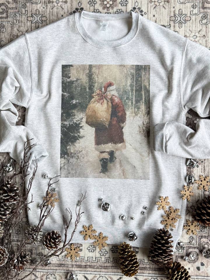 Vintage Santa Scene Sweatshirt för wholesale av Alabama Threads