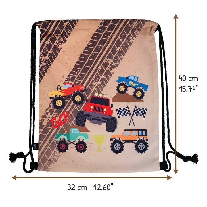 HECKBO - Wholesale Backpack - Kids - Monster Truck Children's Gym Bag