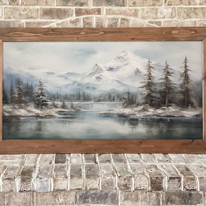 Winterberglandschaft - Gerahmte Rustikale Wandkunst für den Großhandel von Swinford Designs