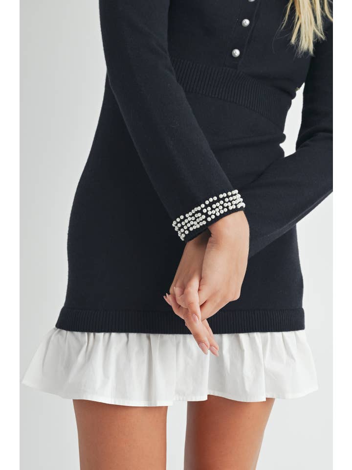 Black Mini Sweater Dress for wholesale on Faire