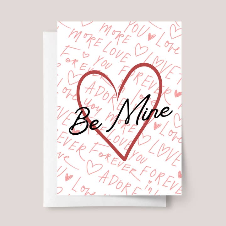 Valentine's Day Card with Heart: Be Mine for wholesale by Design Sprinkles