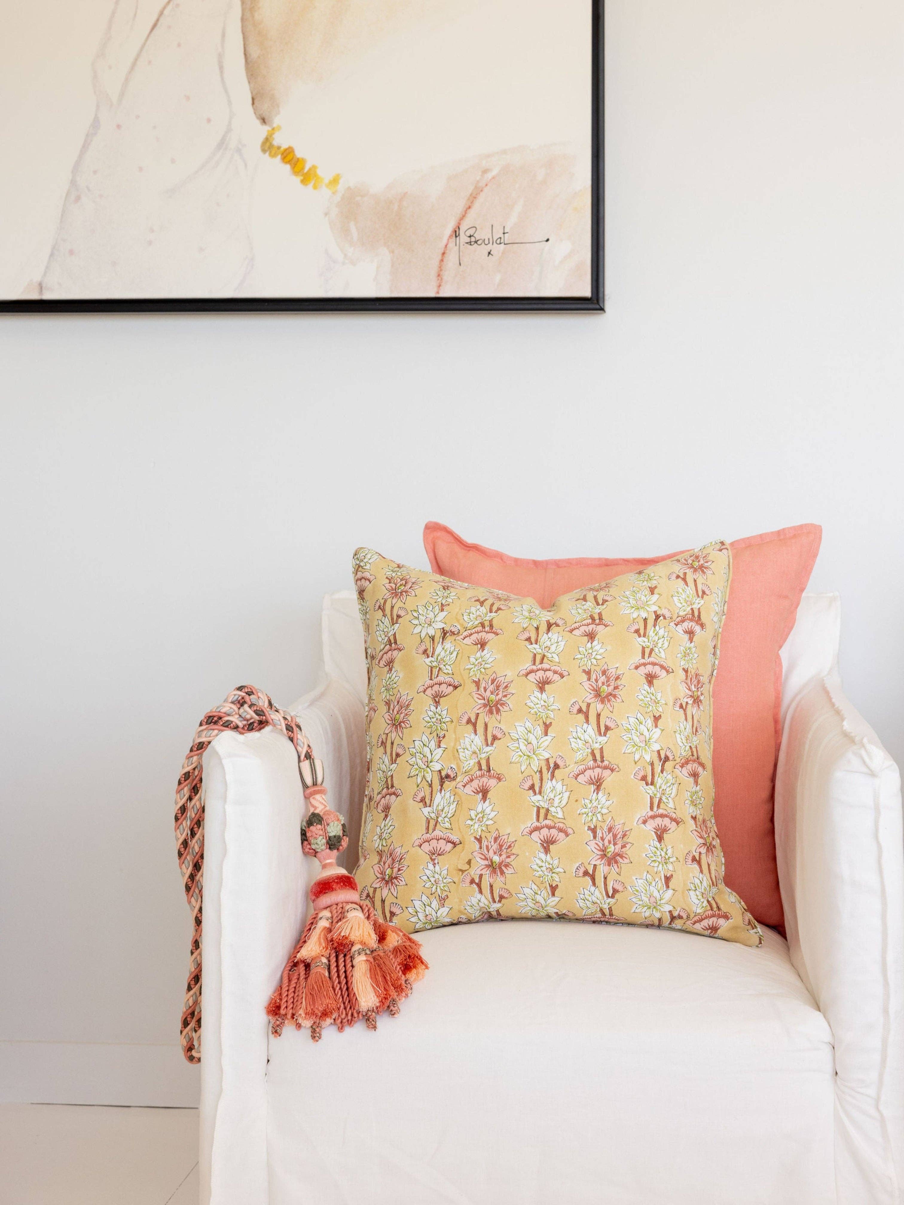 Humble Living - Vente Coussin décoratif - Fleur de lotus1