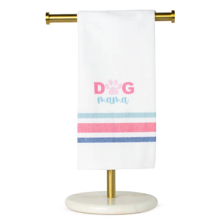 Hond Mama Handdoek Wit/Roze/Blauw 20x28 voor wholesale door The Royal Standard