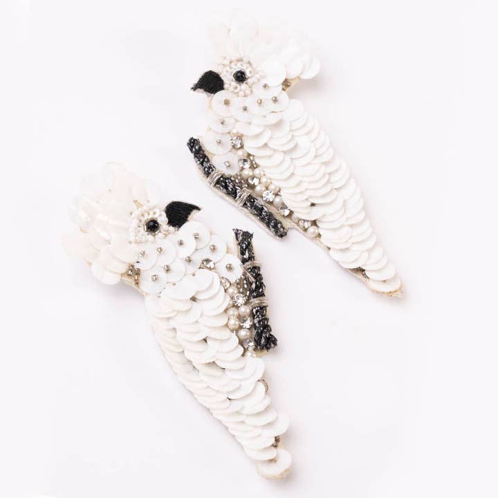 ACUS - Wholesale Dangle Earrings - White Cockatoo Earrings
