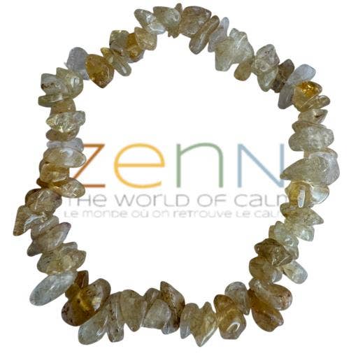 Bracelet en éclats de pierre de citrine Zenn pour clarté et intuition -048 pour la vente par International Gifts Ltd.