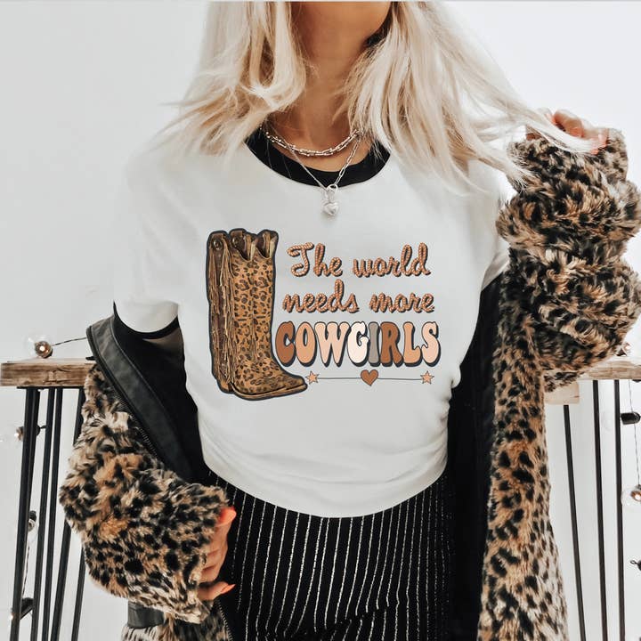 The World Needs More Cowgirls T-Shirt for wholesale by The Dirty Cowgirl Apparel