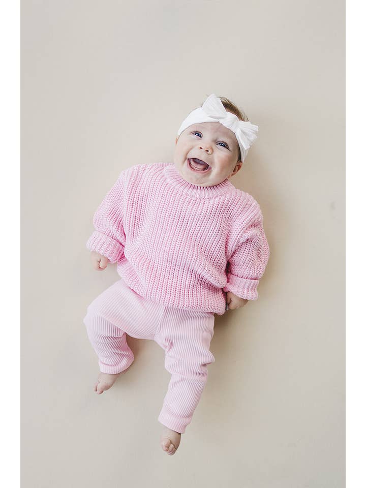 Lucky Panda Kids - Wholesale Knit Sweater - Kids - Chunky Knit Sweater | Pink6