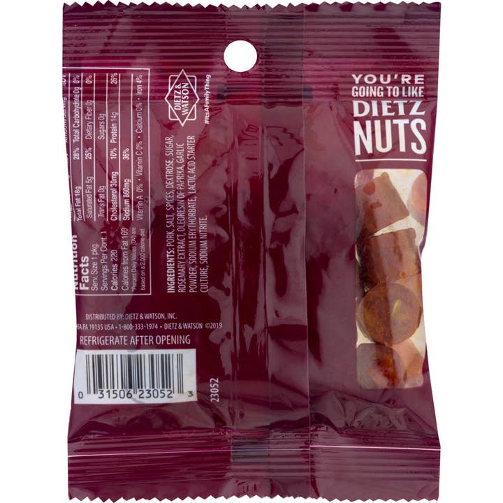Dietz & Watson - Wholesale Jerky - Dietz & Watson Pepperoni Dietz Nuts, 2 oz1