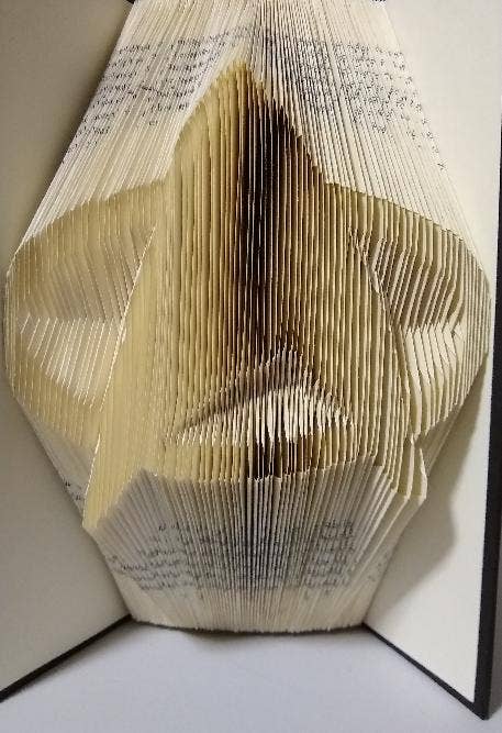 Tall Hill Upcycled - Wholesale Sculpture - Folded Book Art Sculpture16