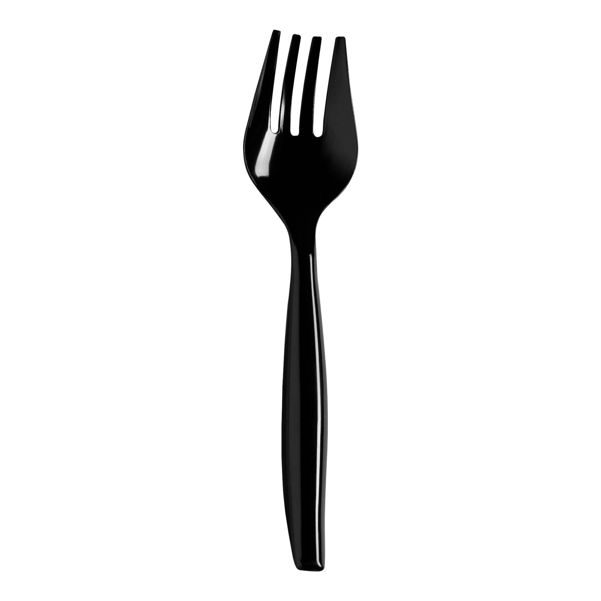 Smarty had a Party - Wholesale Serving Utensil - Black Disposable Plastic Serving Forks - 5 pcs0