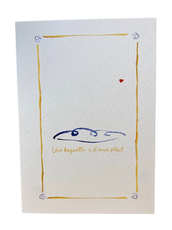 Tarjeta de Felicitación Une Baguette para venta al por mayor de Dinette