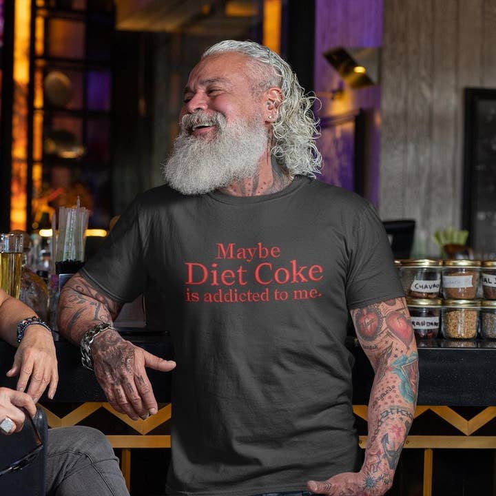 Addicted To Diet Coke Funny Quote Unisex Tee for wholesale by TheKingShirt