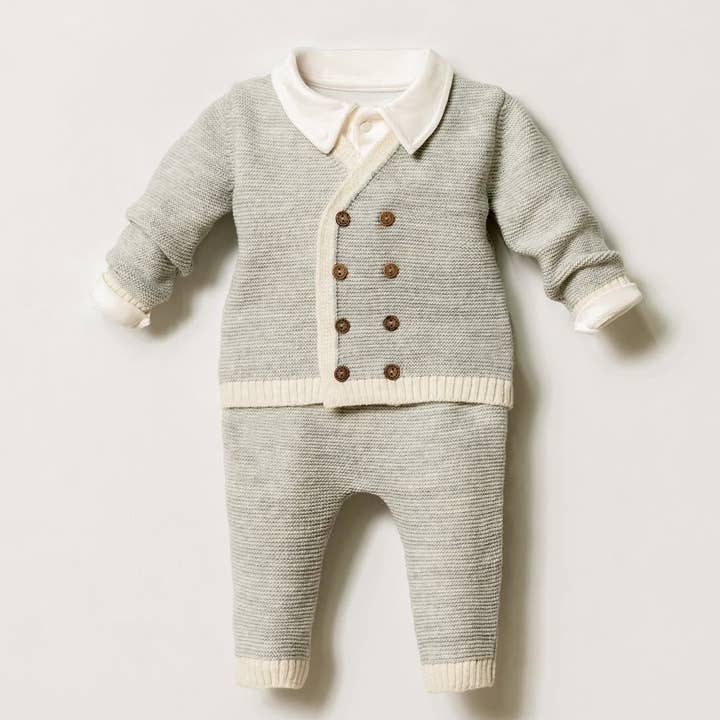 3-Piece Unisex Wool-Rich Baby Gentleman Suit for wholesale by Nipperland