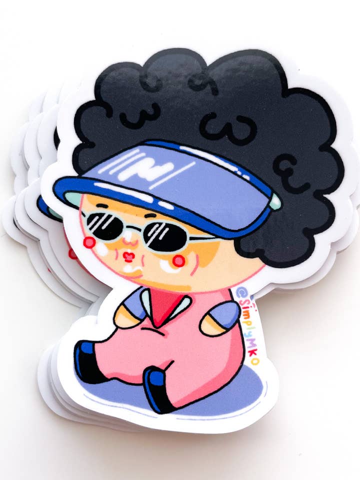 Ajumma Relaxing Asian Sticker for wholesale by SimplyMKO