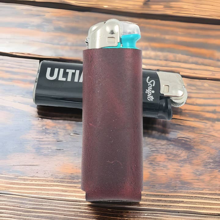 Porte-allume-cigare - Cuir fabriqué à la main - BOURDEAUX pour la vente par Killorglin Creations