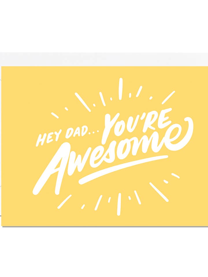 FATHER'S DAY YOU'RE AWESOME GREETING CARD RICICLE for wholesale by Notes & Queries, Inc.