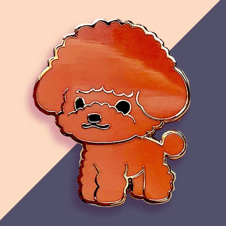 Thousand Skies - Wholesale Lapel Pin/Button - Enamel Pin - Teacup Toy Poodle Pin (Red)0