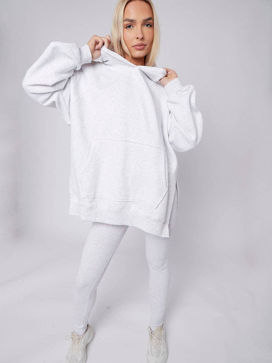 Stylewise Direct - Wholesale Lounge Set - Women's - Oversized Split Sides Hoodie & Ribbed Leggings Co-ord5