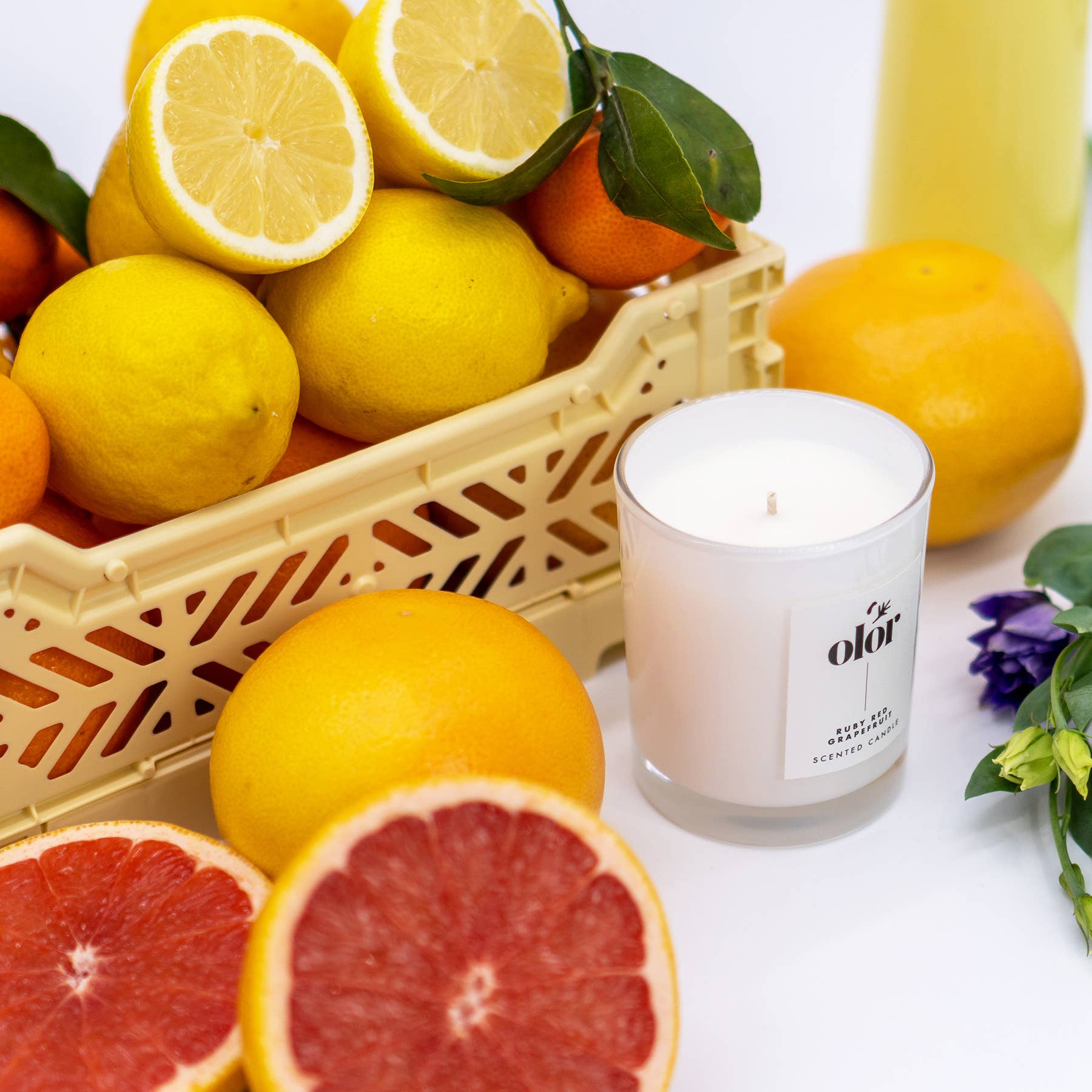 OLOR – Vela em jarro/copo por atacado – Jarro Vermelho Toranja Rubi1