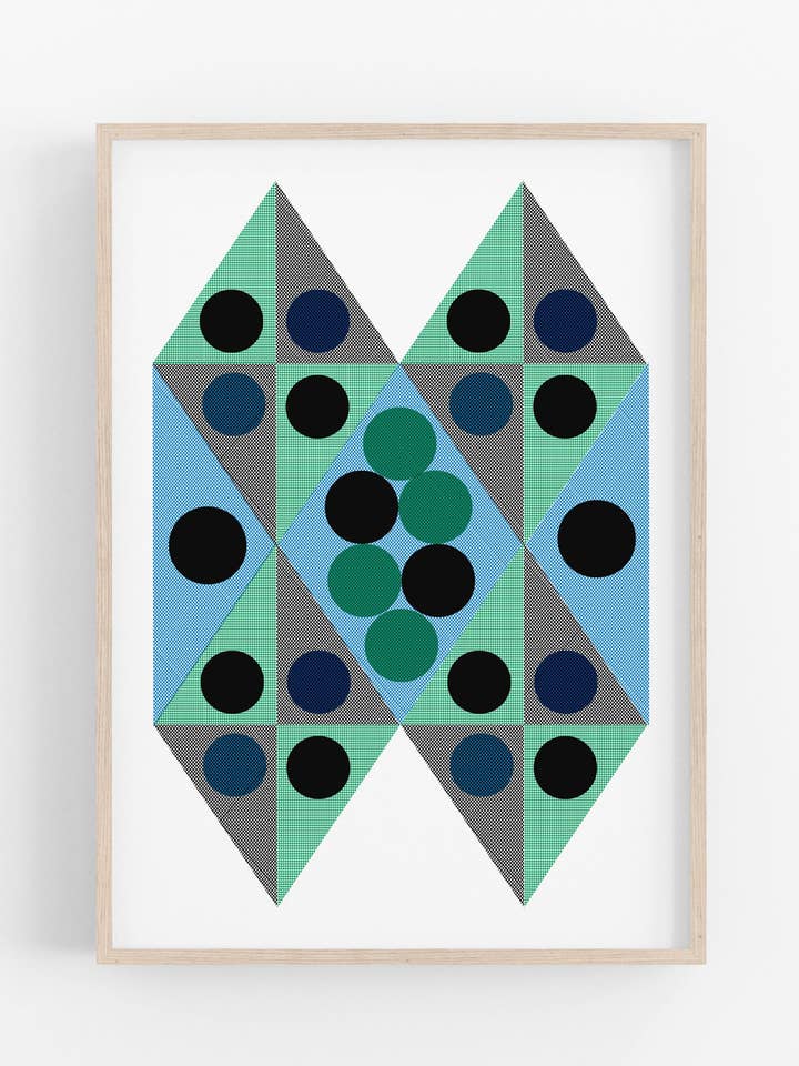 Cometa • Azul • Impresión Risográfica Moderna para venta al por mayor de Mezzaluna Studio