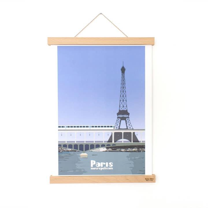 Reine Mère - Wholesale Poster - Wooden poster holder - Basseau 31 cm (made in France)0