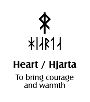 Scandinavian Specialties - Wholesale Pendant/Charm Necklace - Sterling Rune Pendant - Heart1