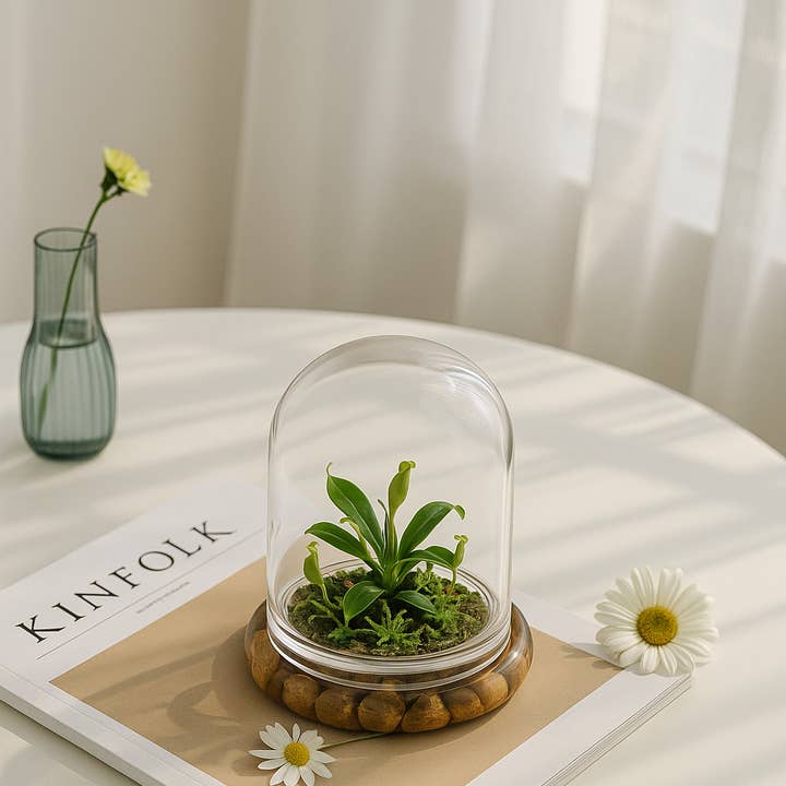 bloomify - Wholesale Live Plant - Live Pitcher Plant Terrarium, Nepenthes Tobaica with Moss, Must-have Home Décor1