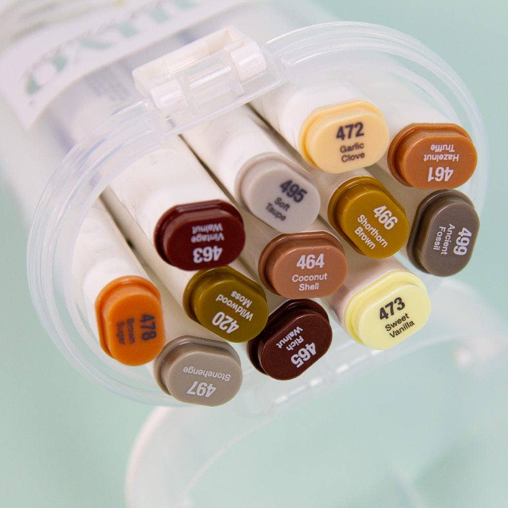 Tonic Studios – wholesale Marker – Nuvo - Marker Pen Collection - Earth Tones - 12 Pack - 528n4