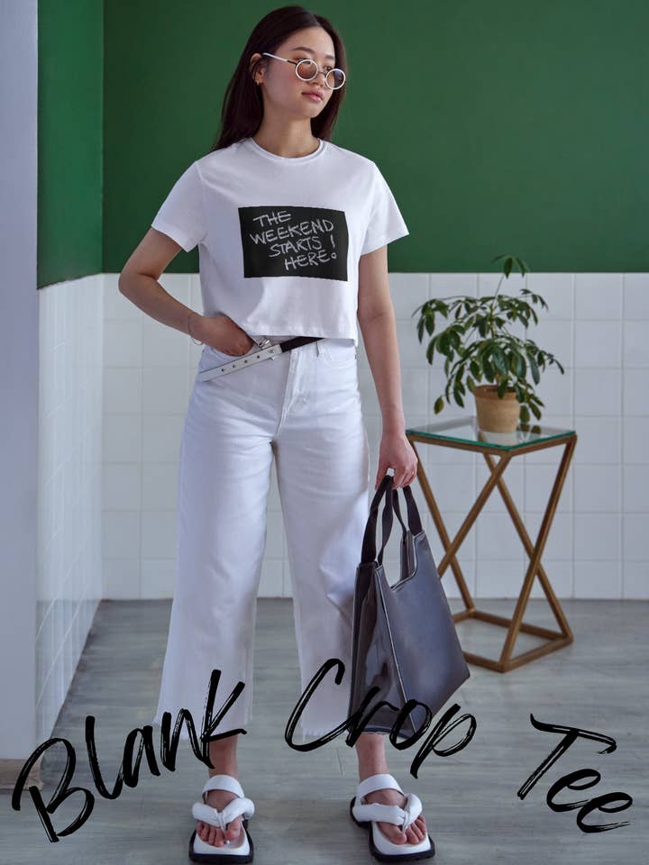 Neil & David - Wholesale Shirt - Women's - Neil & David Crop Top Trendy Short Sleeve T-shirt OPEN SIZE7